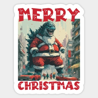 Christmas Godzilla - 2 Sticker